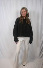 Tristan Crewneck Cable Pullover - Oak Tree