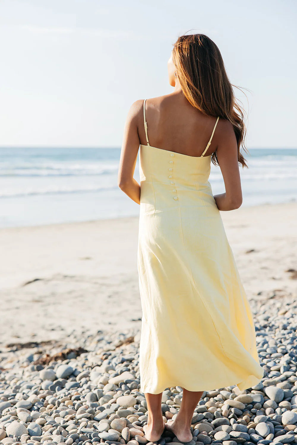 Margot Linen Maxi Dress- Yellow