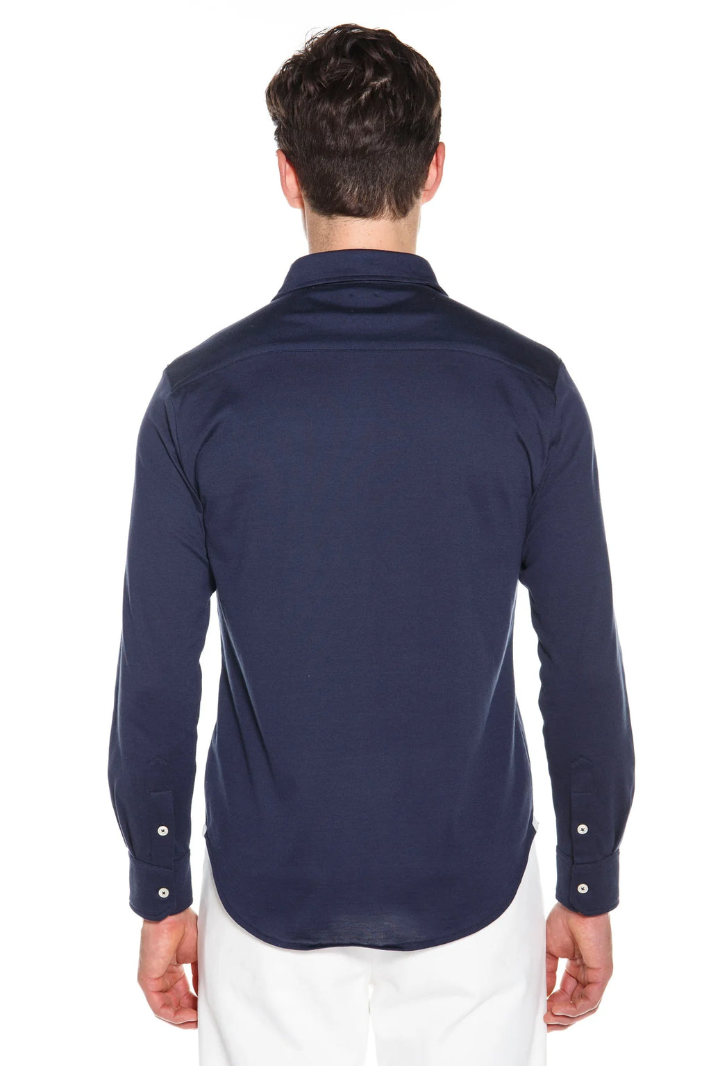 Button Up Jersey Shirt - New Blue