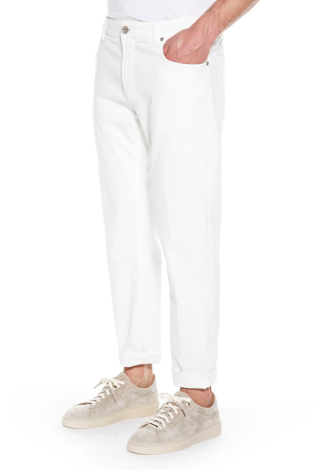 Eleventy 5 Pocket Denim Pant - White