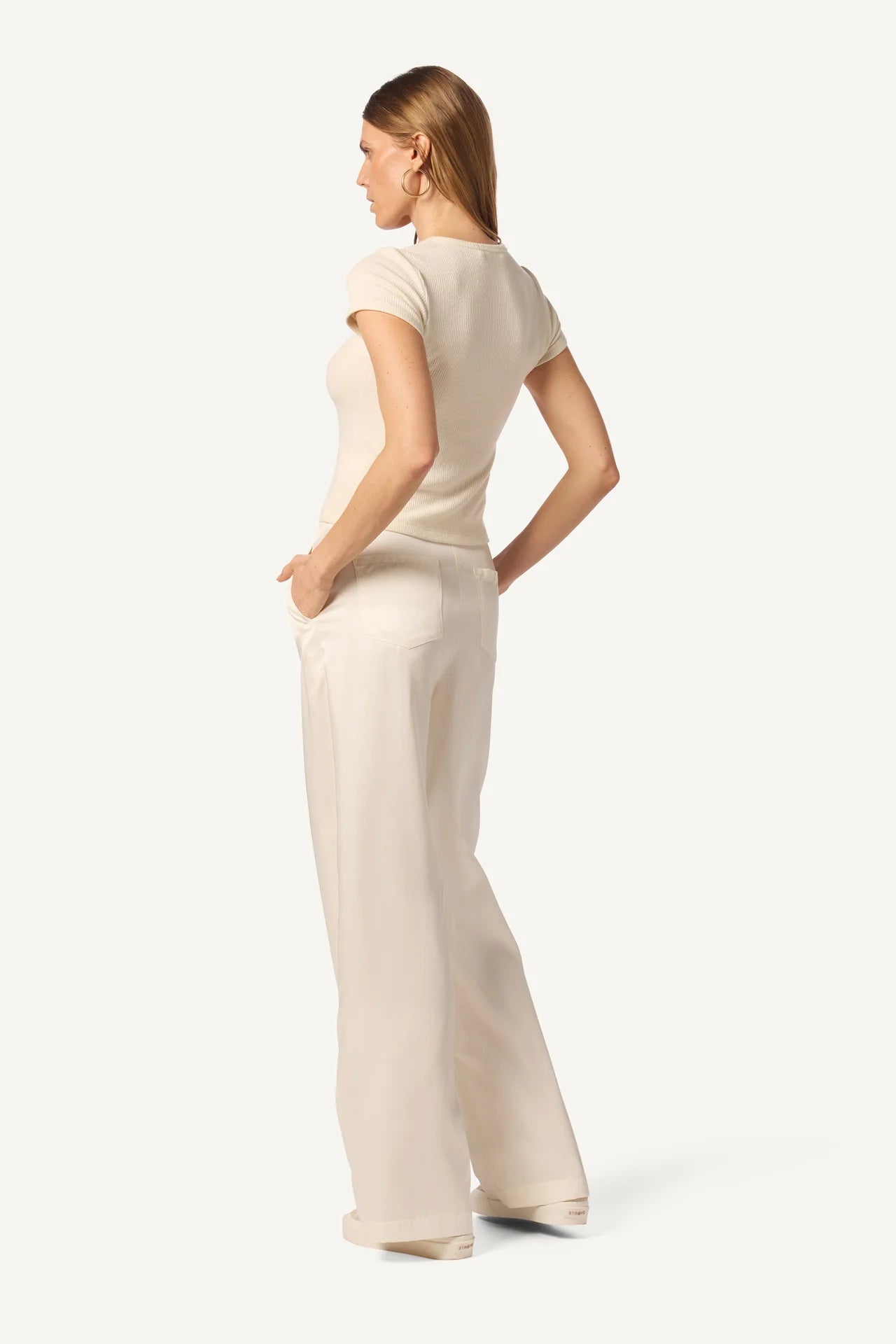 Gemma Pull On Straight Pant - Gardenia