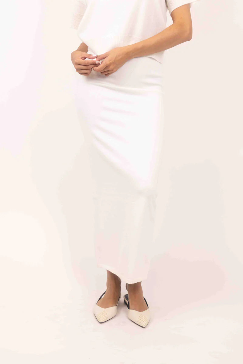 Luna Pencil Skirt - Gardenia