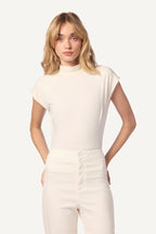 Cove Mock Neck Tank - Gardenia