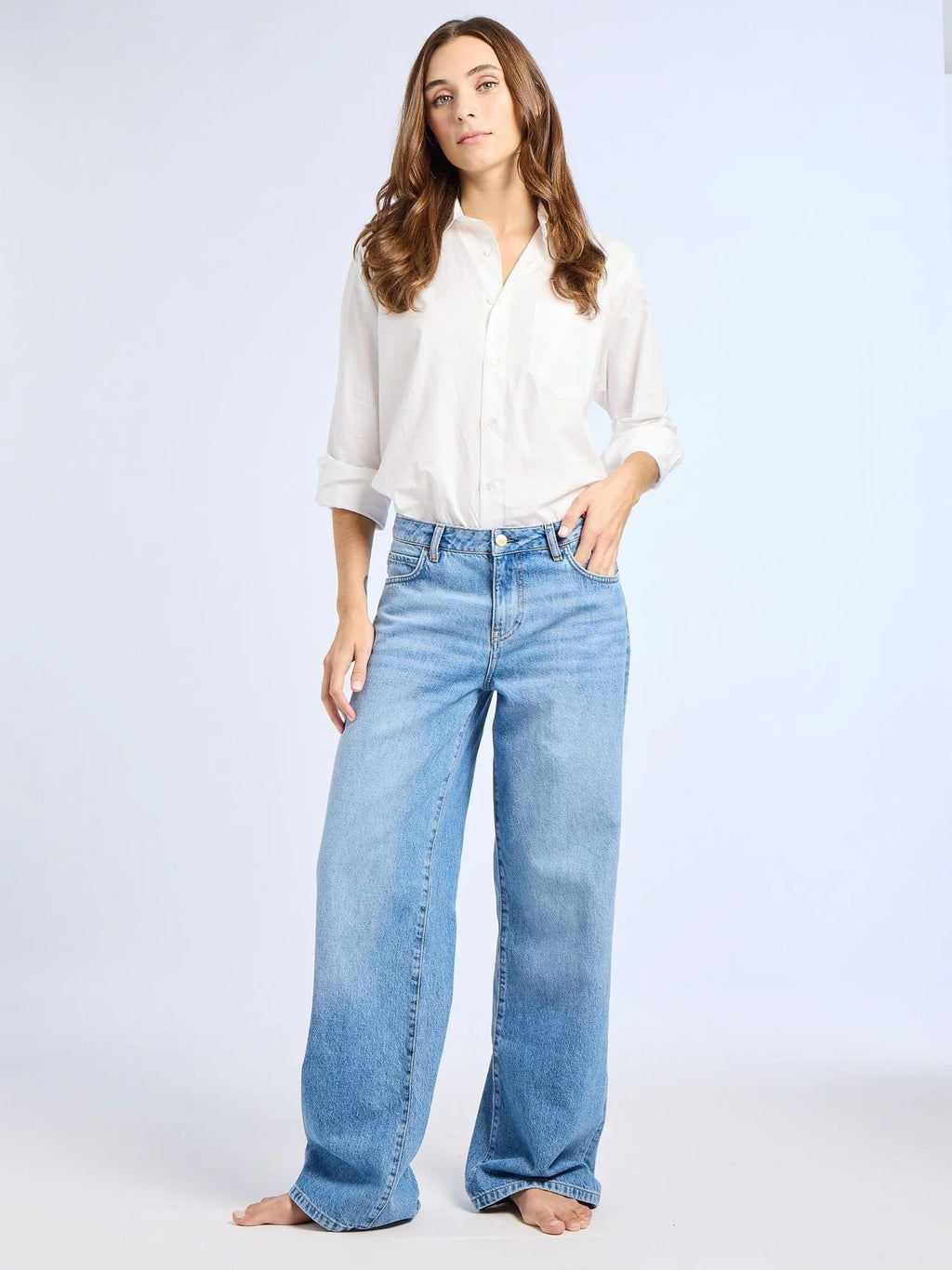 Lizzie Mid Rise Slouchy - Pacific