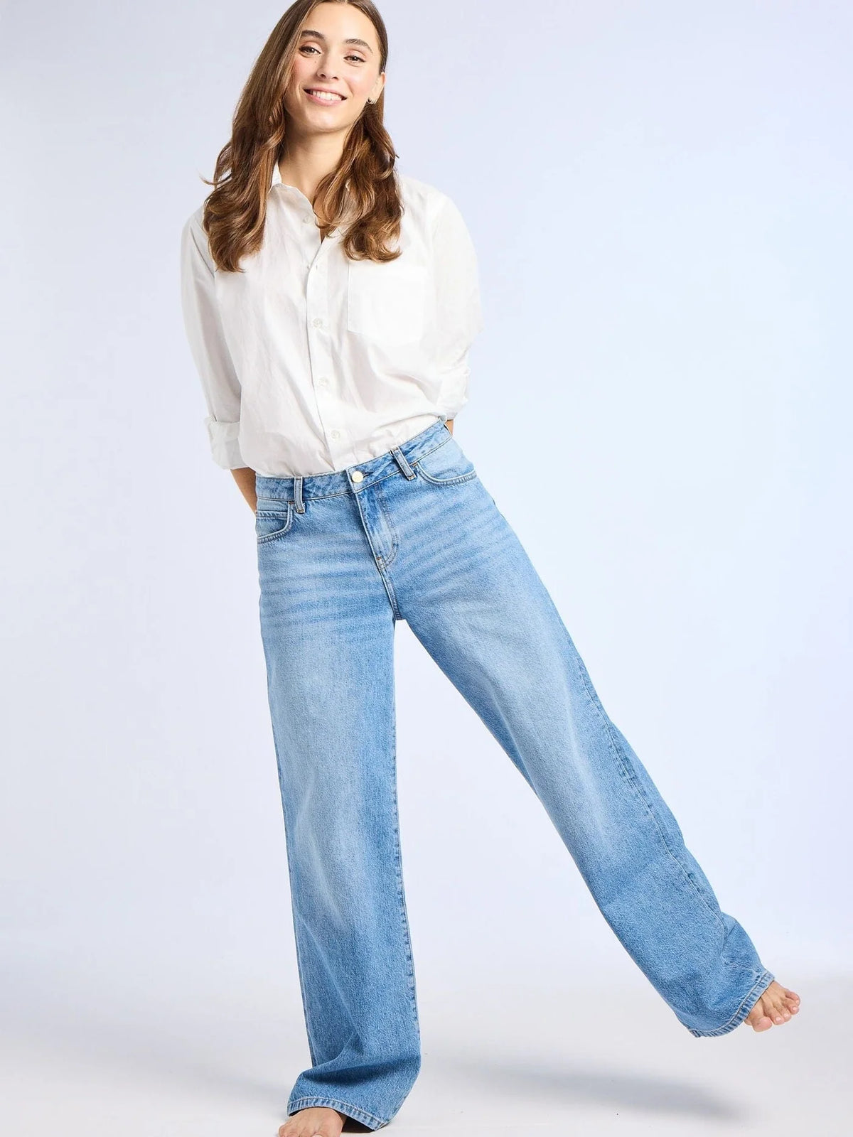Lizzie Mid Rise Slouchy - Pacific