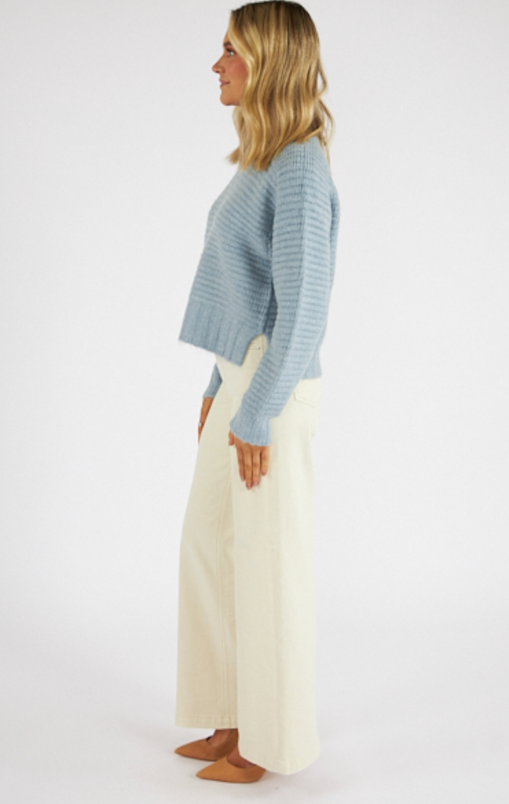 Adina Everyday Sweater - Soft Mist