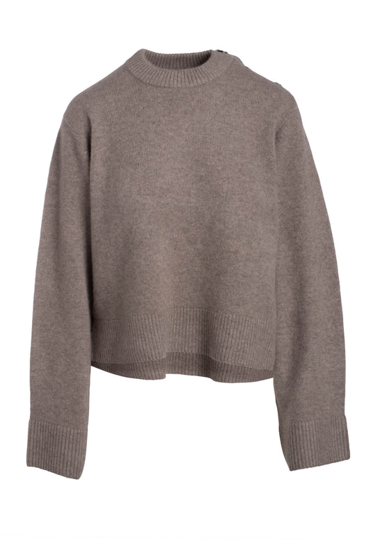 Luxe Cashmere Utility Crewneck Sweater - Timber