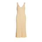Organic Hemp Cotton Cable Scoop Dress - Cream