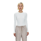 Bailey Long Sleeve Crew Neck Thong Bodysuit - Le Blanc