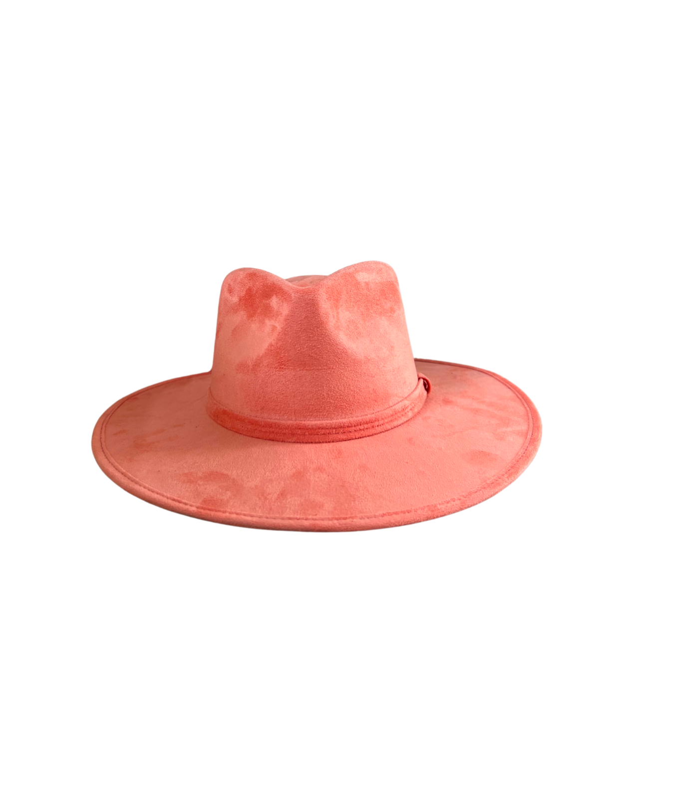 Suede Flat Brim Hat- Blush Pink