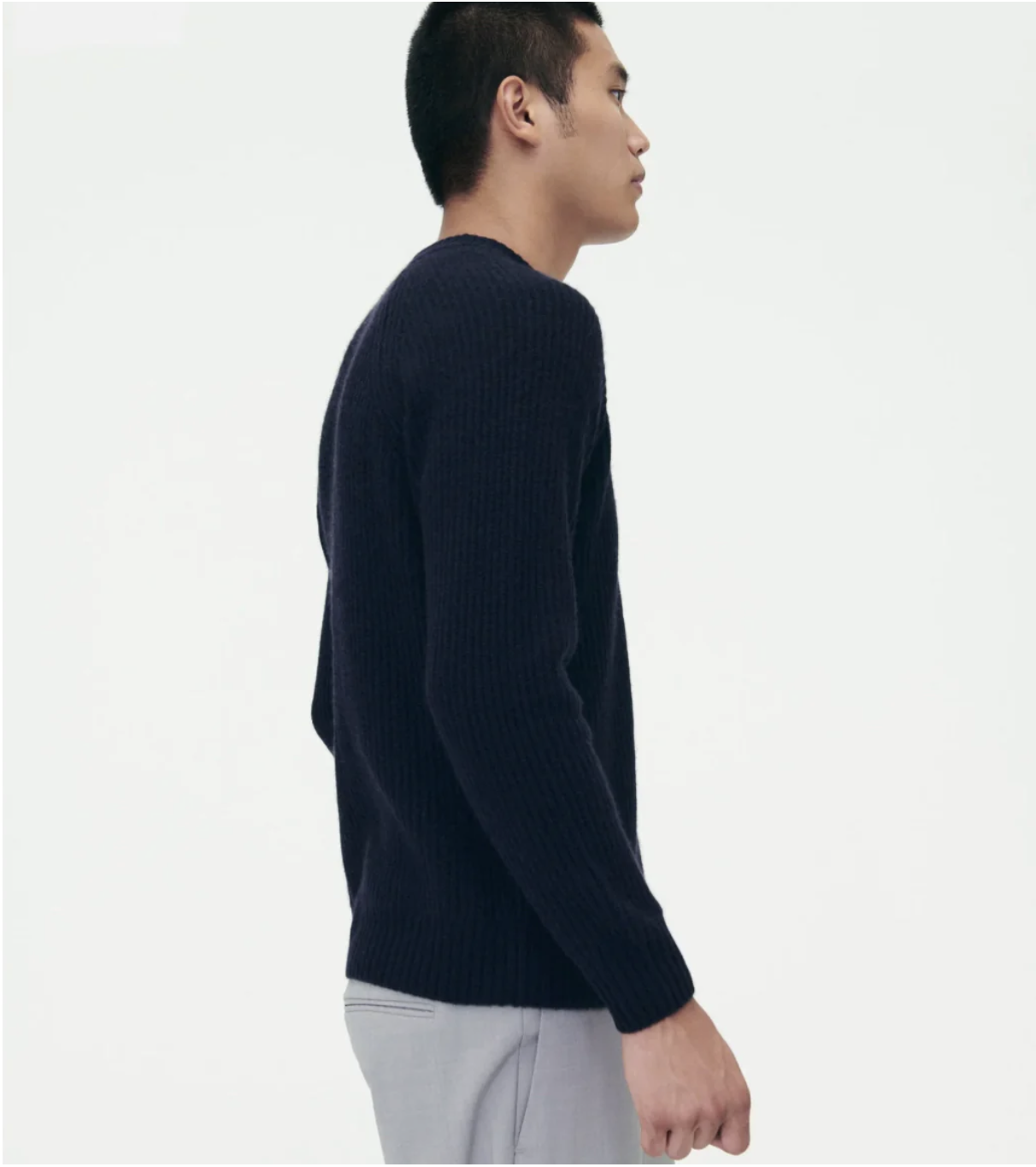 Cashmere Fisherman Crew - Navy