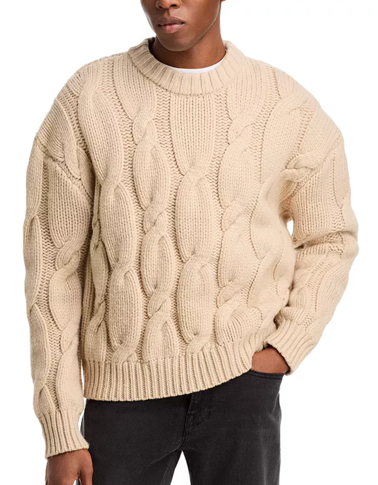 Chunk Cable Sweater - Natural