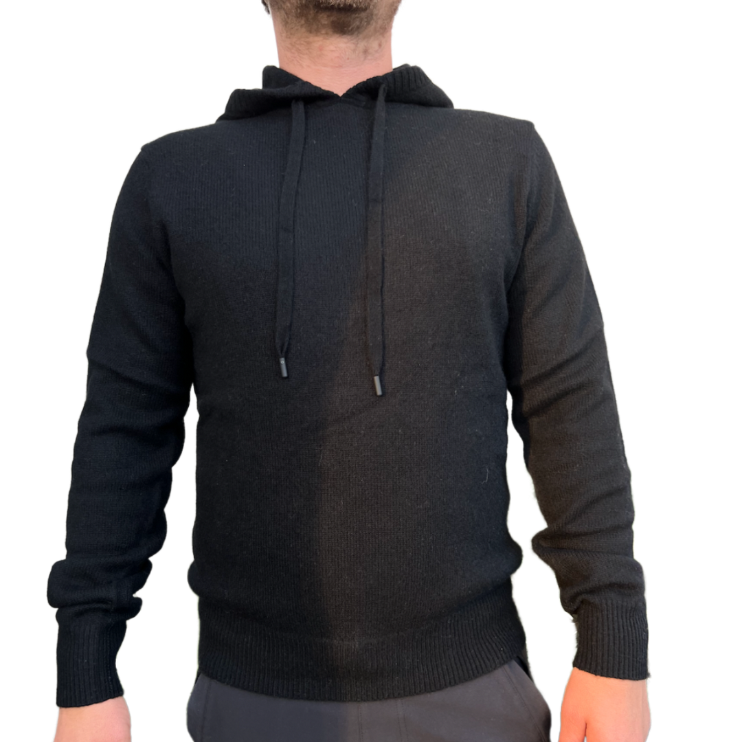 Luxe Cashmere Hoodie - Black