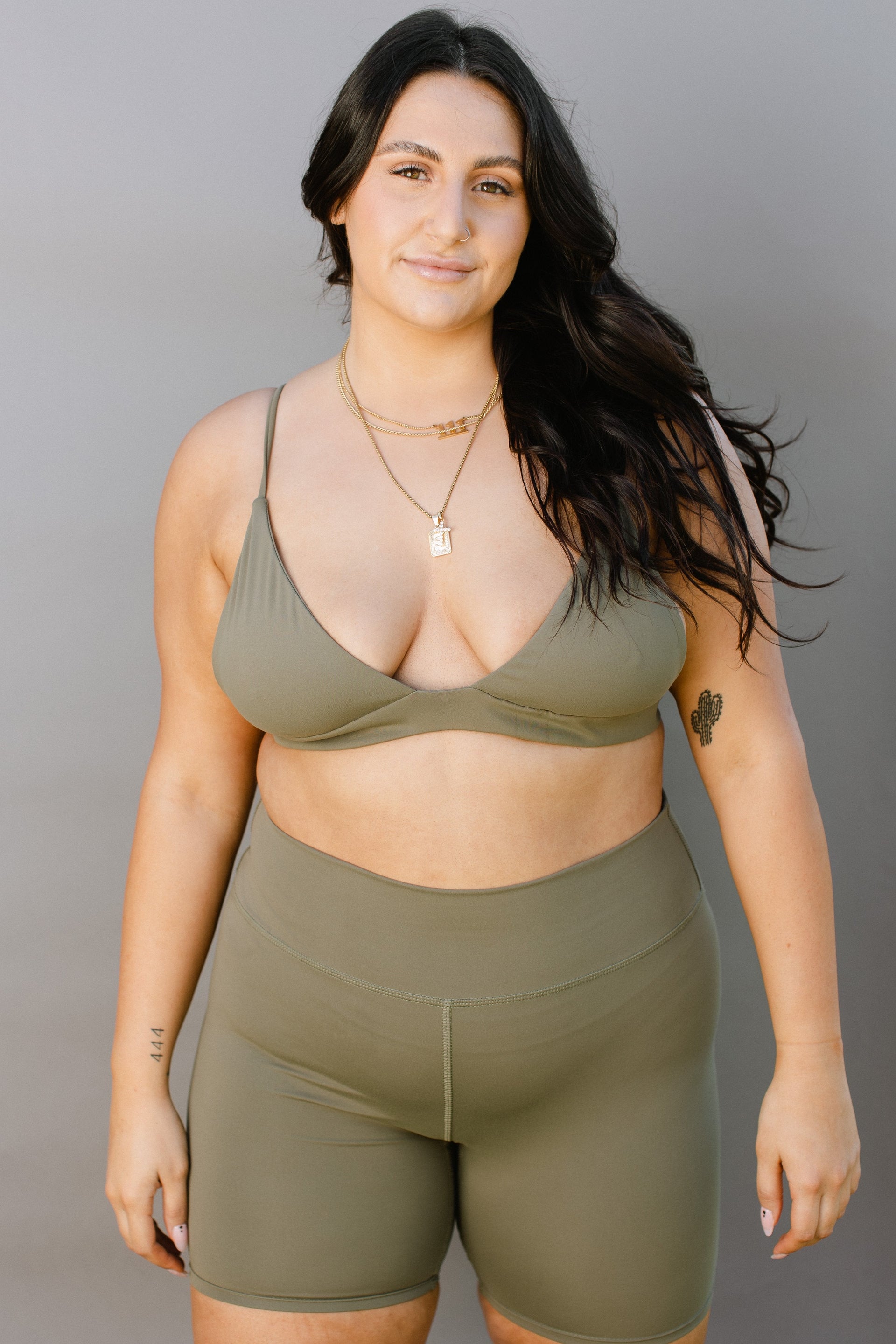 Bare Biker Short - Olive