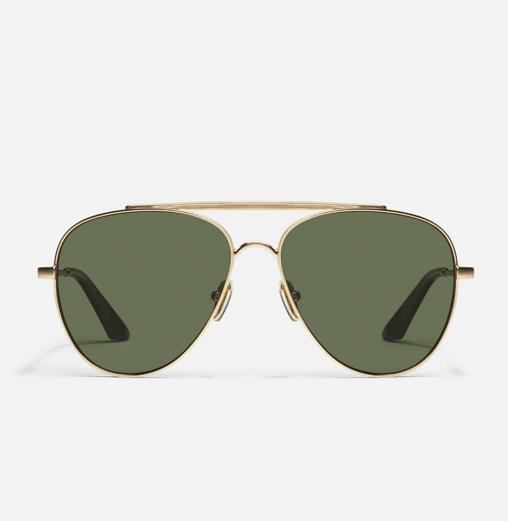 Free Fall- Brushed Gold Frame / Green Polarized