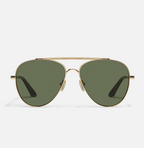 Free Fall- Brushed Gold Frame / Green Polarized