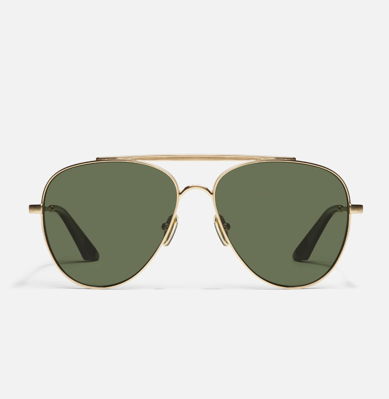 Free Fall- Brushed Gold Frame / Green Polarized