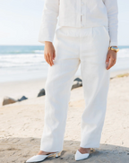 Lauren Linen Pant - White