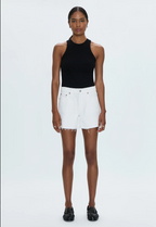 Kennedy Relaxed Mid Rise Cut Off Short- Antique White