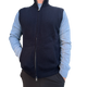 Cashmere Full Zip Vest - Navy/Cement