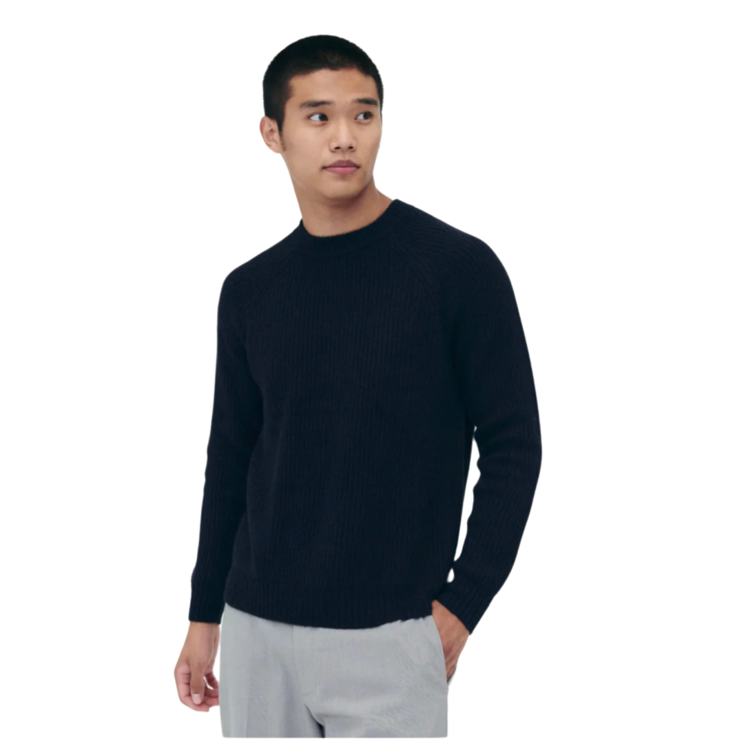 Cashmere Fisherman Crew - Navy