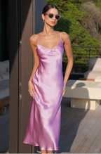 Taylor Silk Dress - Orchid/Dusty Mauve