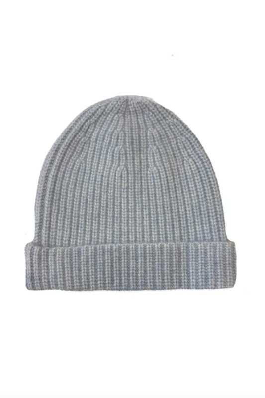 Cashmere Marled Full Cardigan Hat - Mist