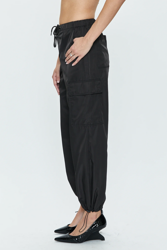 Jade Light Weight Cargo Trouser - Black