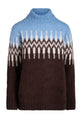 Brushed Luxe Fair Isle Turtleneck - Blue Combo IU