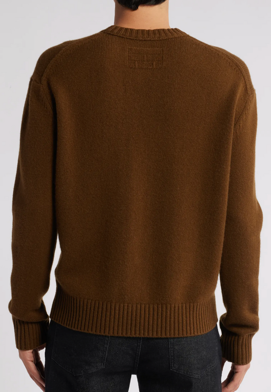 Cashmere Crewneck Sweater - Dark Camel