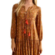 Cow Girl Dress - Rust