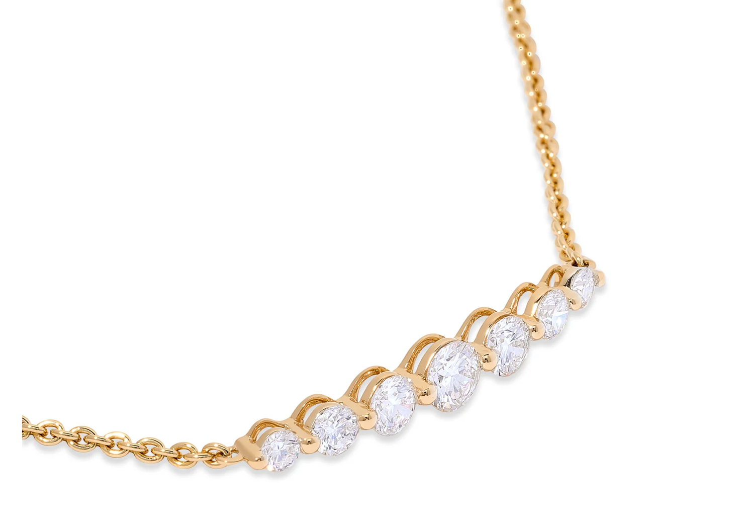 SMALL ROUND GRADUATED CHAIN BRACELET