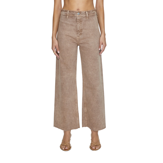 Penny Crop High Rise Wide Leg -Cashew