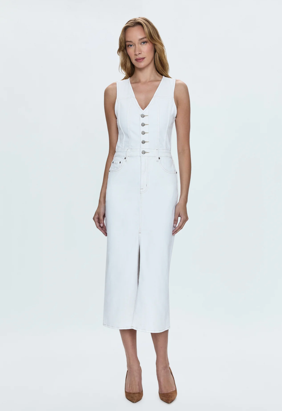 Alex Midi Dress - Le Blanc