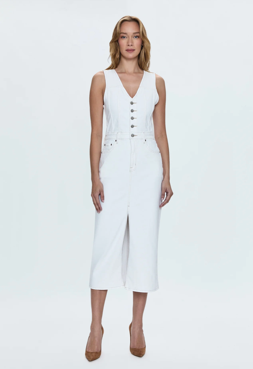 Alex Midi Dress - Le Blanc