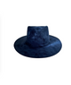 Suede Flat Brim Hat - Navy