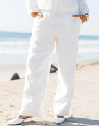 Lauren Linen Pant - White