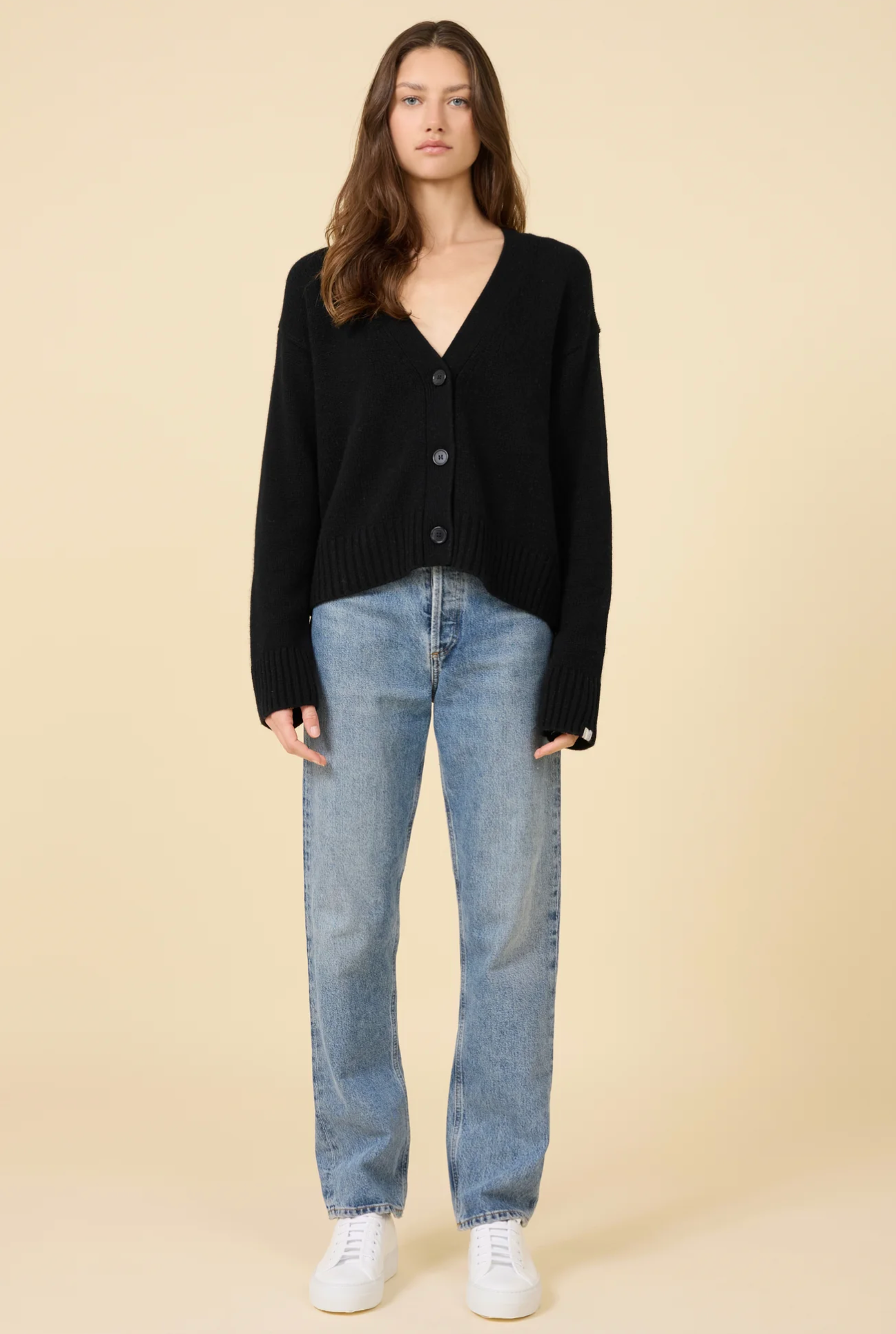 Aster Cashmere Cardigan - Black