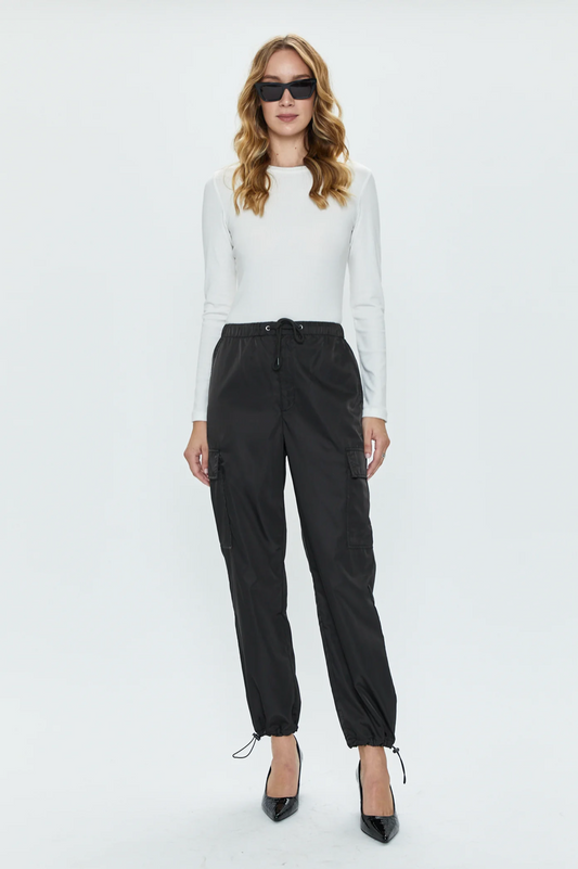 Jade Light Weight Cargo Trouser - Black