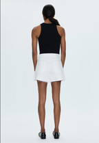 Kennedy Relaxed Mid Rise Cut Off Short- Antique White