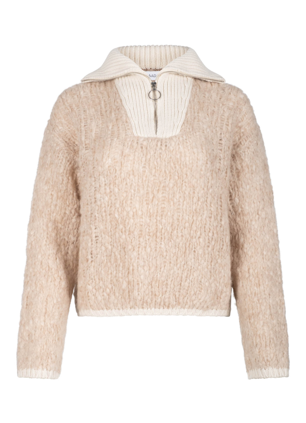 Italian Luxe Boucle Quarter Zip - Sand SD