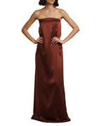 Arden Strapless Dress - Mahogany